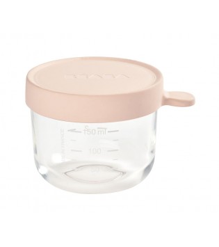 BEABA Glass Conservation Jar 150ml, pink