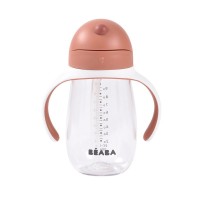 BEABA неразливаща чашка със сламка 300 ml, terracotta