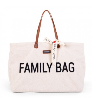 CHILDHOME Family bag nursery bag - teddy ecru