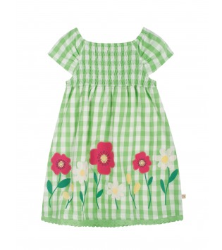 FRUGI детска рокля на цветя от органичен памук